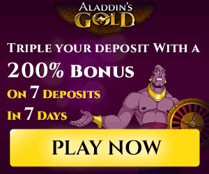 www.AladdinsGoldCasino.com - Up to $14,000 free · $75 free chip
